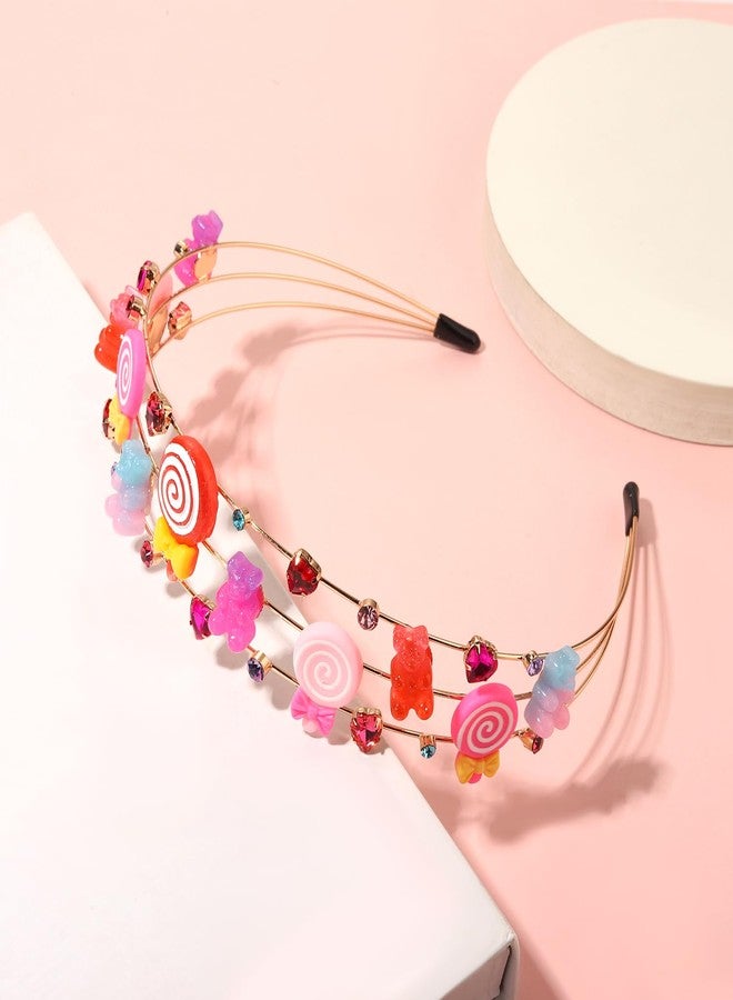 NVENF Candy Headband Costume Accessories Christmas Candy Cane Lollipop Headband Costume Halloween Holiday Christmas Outfits for Women Gifts (Pattern G) - Image 2